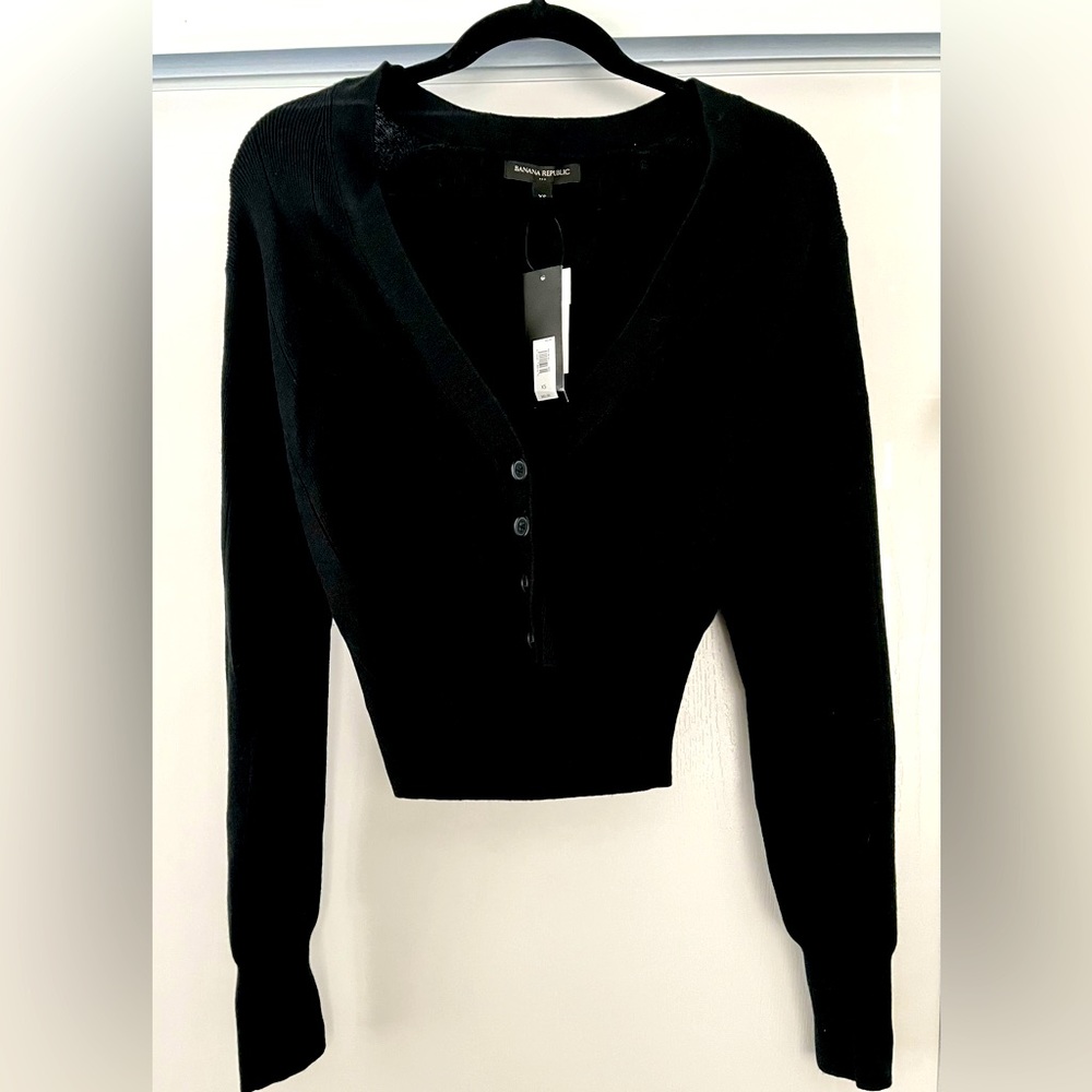 Banana Republic Black button down sweater